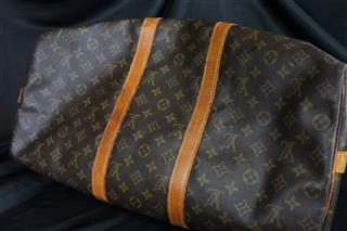 Vintage Louis Vuitton Keepall 45 Monogram Canvas Travel Bag Luggage Tag France